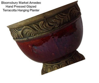 Bloomsbury Market Amedeo Hand Pressed Glazed Terracotta Hanging Planter