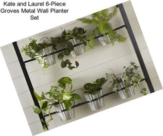 Kate and Laurel 6-Piece Groves Metal Wall Planter Set