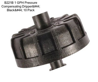 B221B 1 GPH Pressure Compensating Dripper, Black, 10 Pack