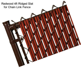 Redwood 4ft Ridged Slat for Chain Link Fence