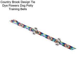 Country Brook Design Tie Dye Flowers Dog Potty Training Bells