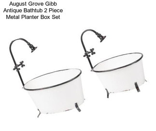 August Grove Gibb Antique Bathtub 2 Piece Metal Planter Box Set