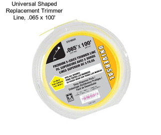 Universal Shaped Replacement Trimmer Line, .065\