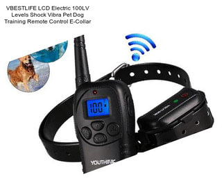 VBESTLIFE LCD Electric 100LV Levels Shock Vibra Pet Dog Training Remote Control E-Collar