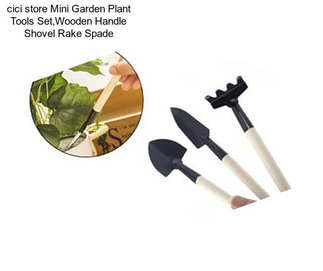 Cici store Mini Garden Plant Tools Set,Wooden Handle Shovel Rake Spade