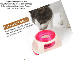 Dog Food Dispenser Ball Toy,Interactive IQ Treat Ball for Dogs & Cats,Snacks Dispensing Feeder Tumbler Toy for Pets