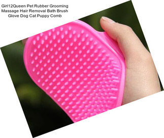 Girl12Queen Pet Rubber Grooming Massage Hair Removal Bath Brush Glove Dog Cat Puppy Comb