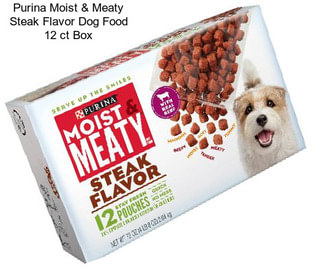 Purina Moist & Meaty Steak Flavor Dog Food 12 ct Box