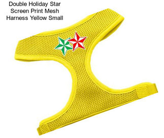 Double Holiday Star Screen Print Mesh Harness Yellow Small