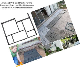 Aramox DIY 8 Grid Plastic Paving Pavement Concrete Mould Stepping Stone Walk Way Mold Decoration
