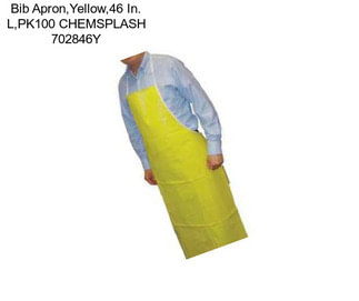 Bib Apron,Yellow,46 In. L,PK100 CHEMSPLASH 702846Y