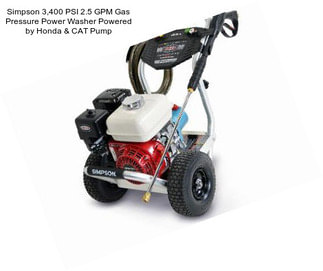 Simpson 3,400 PSI 2.5 GPM Gas Pressure Power Washer Powered by Honda & CAT Pump