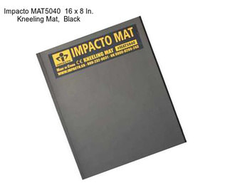 Impacto MAT5040  16 x 8 In. Kneeling Mat,  Black