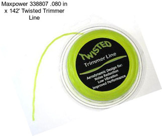 Maxpower 338807 .080 in x 142\' Twisted Trimmer Line