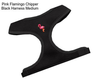 Pink Flamingo Chipper Black Harness Medium