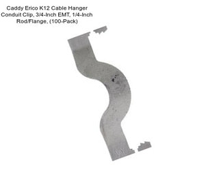 Caddy Erico K12 Cable Hanger Conduit Clip, 3/4-Inch EMT, 1/4-Inch Rod/Flange, (100-Pack)
