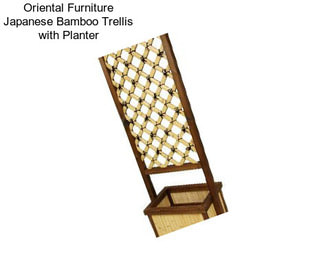 Oriental Furniture Japanese Bamboo Trellis with Planter