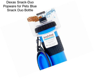 Dexas Snack-Duo Popware for Pets Blue Snack Duo Bottle