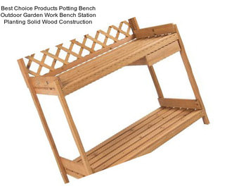 Best Choice Products Potting Bench Outdoor Garden Work Bench Station Planting Solid Wood Construction