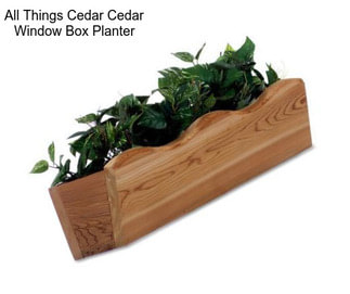 All Things Cedar Cedar Window Box Planter