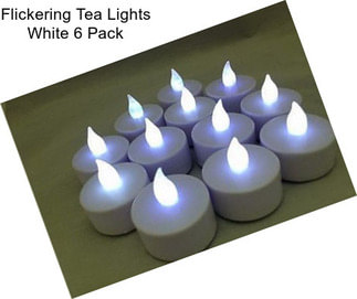 Flickering Tea Lights White 6 Pack
