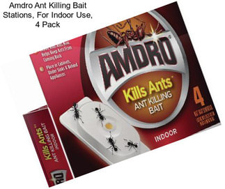 Amdro Ant Killing Bait Stations, For Indoor Use, 4 Pack