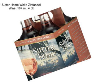 Sutter Home White Zinfandel Wine, 187 ml, 4 pk