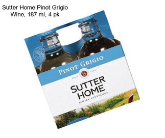 Sutter Home Pinot Grigio Wine, 187 ml, 4 pk