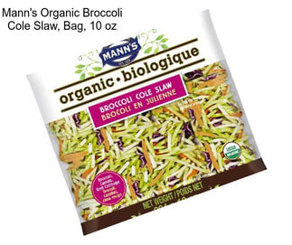 Mann\'s Organic Broccoli Cole Slaw, Bag, 10 oz