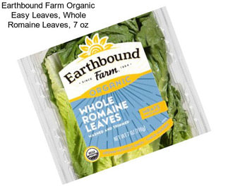 Earthbound Farm Organic Easy Leaves, Whole Romaine Leaves, 7 oz