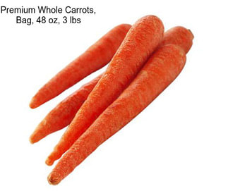 Premium Whole Carrots, Bag, 48 oz, 3 lbs