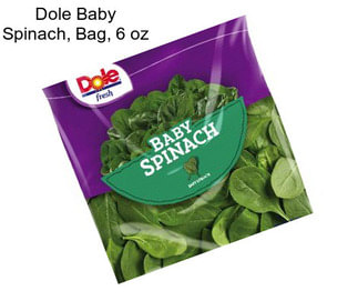 Dole Baby Spinach, Bag, 6 oz