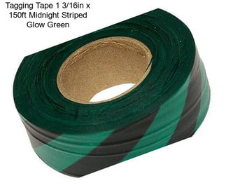 Tagging Tape 1 3/16in x 150ft Midnight Striped Glow Green