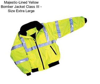 Majestic-Lined Yellow Bomber Jacket Class III - Size Extra Large