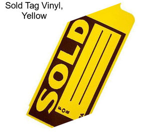 Sold Tag Vinyl, Yellow
