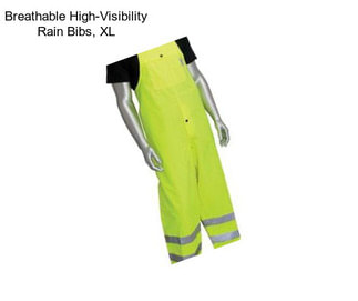 Breathable High-Visibility Rain Bibs, XL