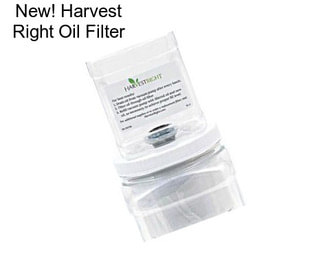 New! Harvest Right Oil Filter