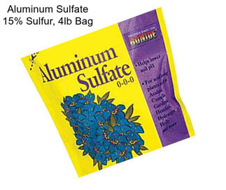 Aluminum Sulfate 15% Sulfur, 4lb Bag