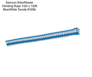 Samson ArborMaster Climbing Rope 1/2in x 120ft Blue/White Tensile 8100lb