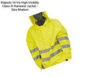 Majestic Hi-Vis High-Visibility Class III Rainwear Jacket - Size Medium