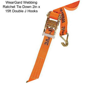 WearGard Webbing Ratchet Tie Down 2in x 15ft Double J Hooks