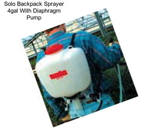 Solo Backpack Sprayer 4gal With Diaphragm Pump