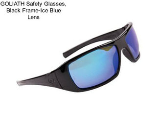 GOLIATH Safety Glasses, Black Frame-Ice Blue Lens