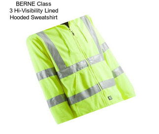 BERNE Class 3 Hi-Visibility Lined Hooded Sweatshirt