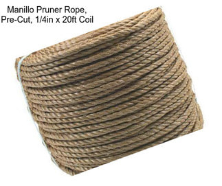 Manillo Pruner Rope, Pre-Cut, 1/4in x 20ft Coil