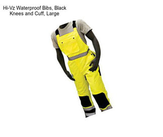 Hi-Vz Waterproof Bibs, Black Knees and Cuff, Large