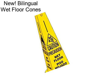 New! Bilingual Wet Floor Cones