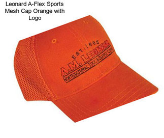 Leonard A-Flex Sports Mesh Cap Orange with Logo