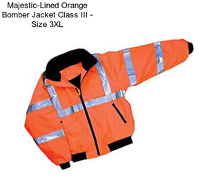 Majestic-Lined Orange Bomber Jacket Class III - Size 3XL