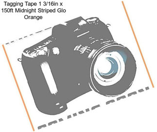 Tagging Tape 1 3/16in x 150ft Midnight Striped Glo Orange